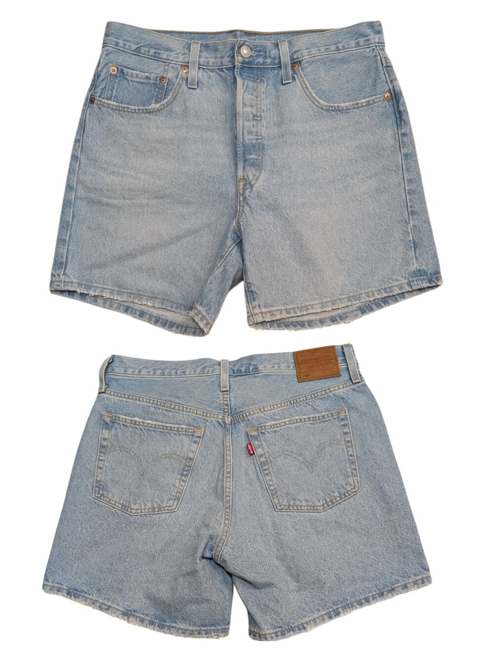 Levi's 501 Mid Thigh High Rise Premium Denim Shorts Size 31